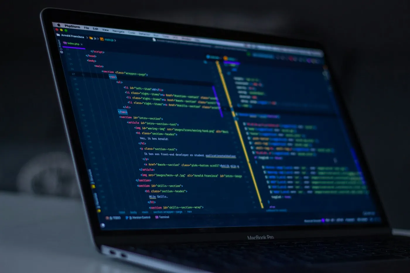 A software editor open on a computer screen